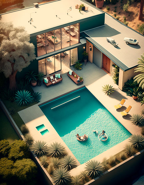 Hacienda avec Cascade